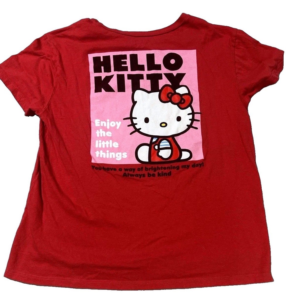 Sanrio Hello Kitty Red Graphic T-Shirt Enjoy The Little Things